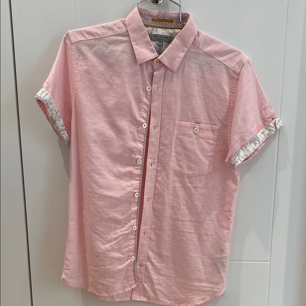 Ted Baker Pink Short Sleeve Casual Shirt